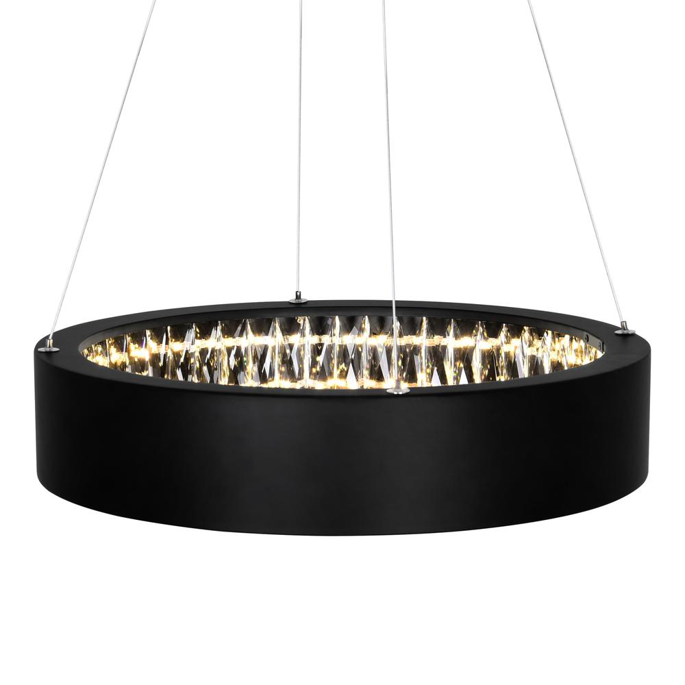 Rosalina LED Chandelier With Matte Black Finish. Picture 4