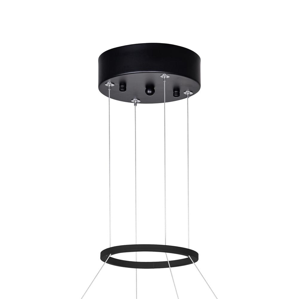 Rosalina LED Chandelier With Matte Black Finish. Picture 5