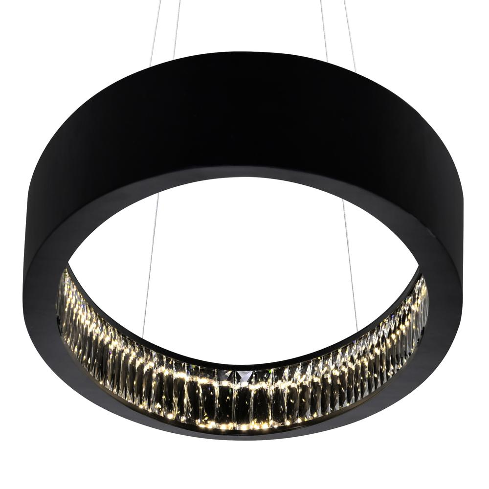 Rosalina LED Chandelier With Matte Black Finish. Picture 5