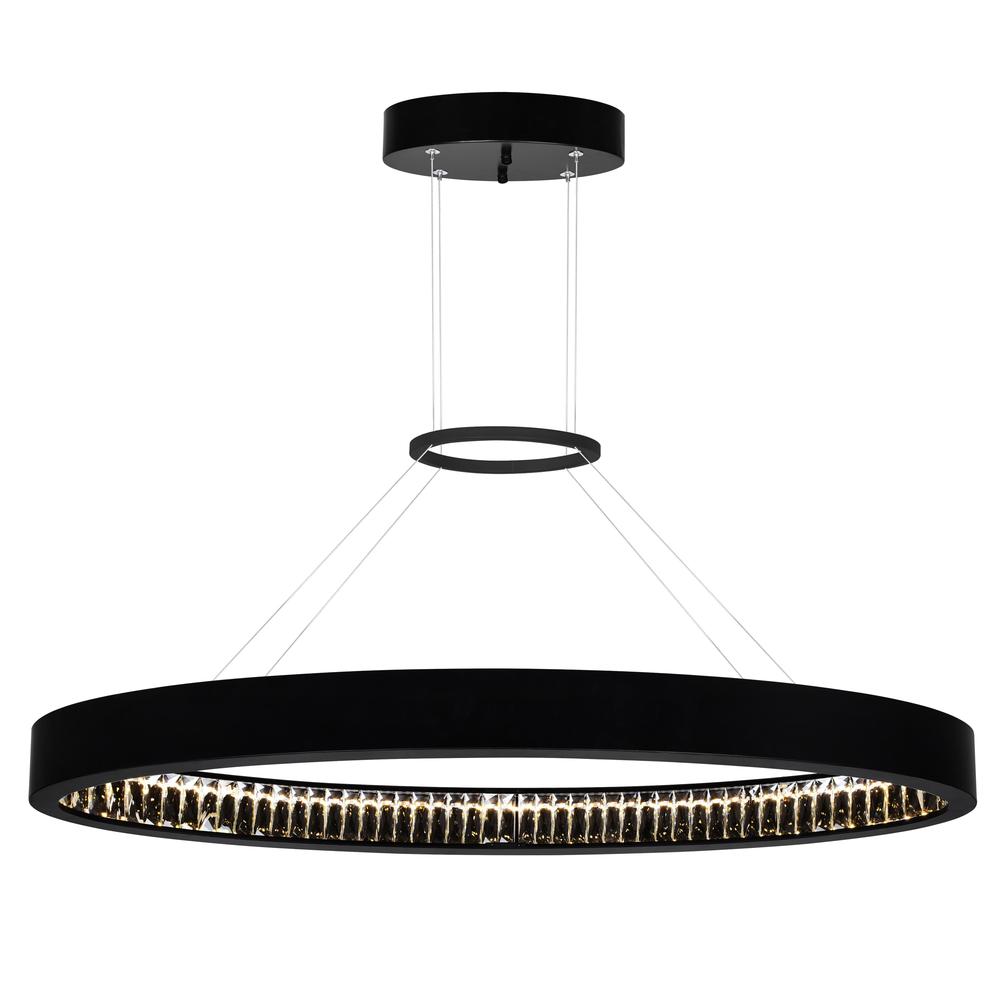 Rosalina LED Chandelier With Matte Black Finish. Picture 1