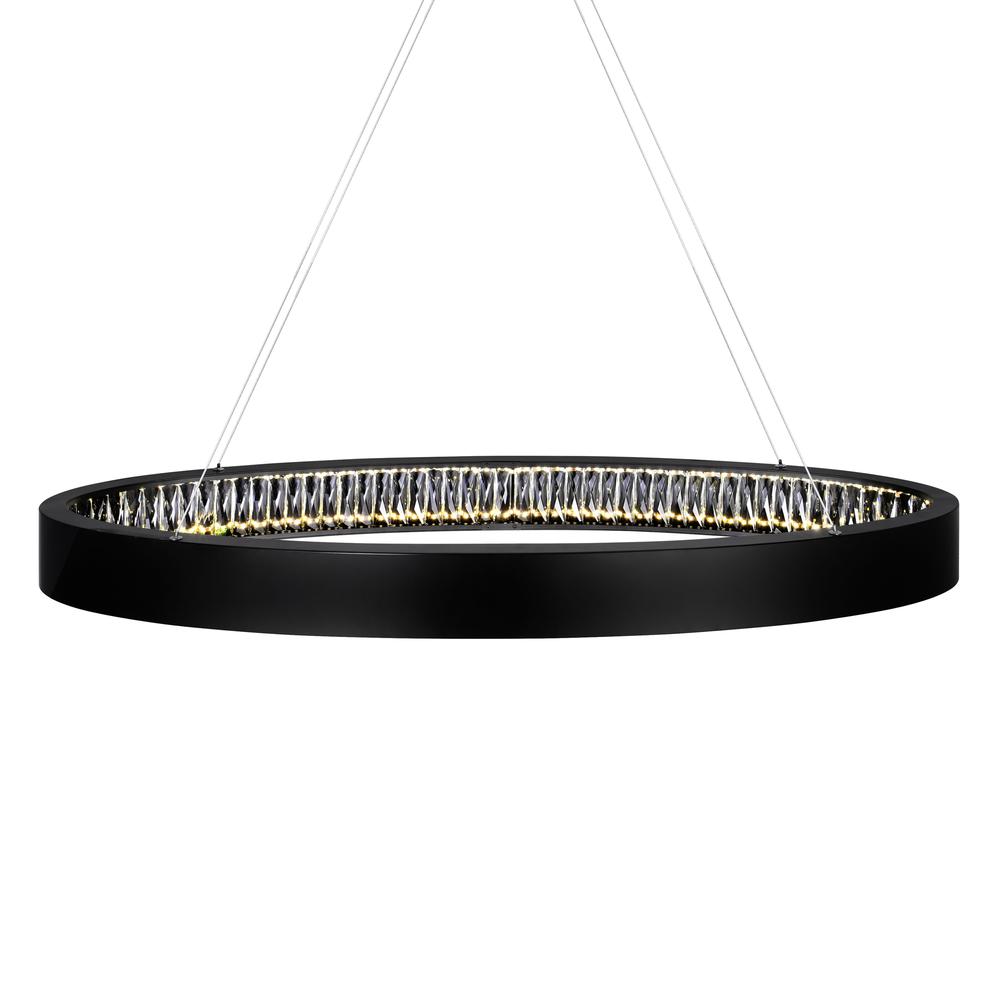 Rosalina LED Chandelier With Matte Black Finish. Picture 3