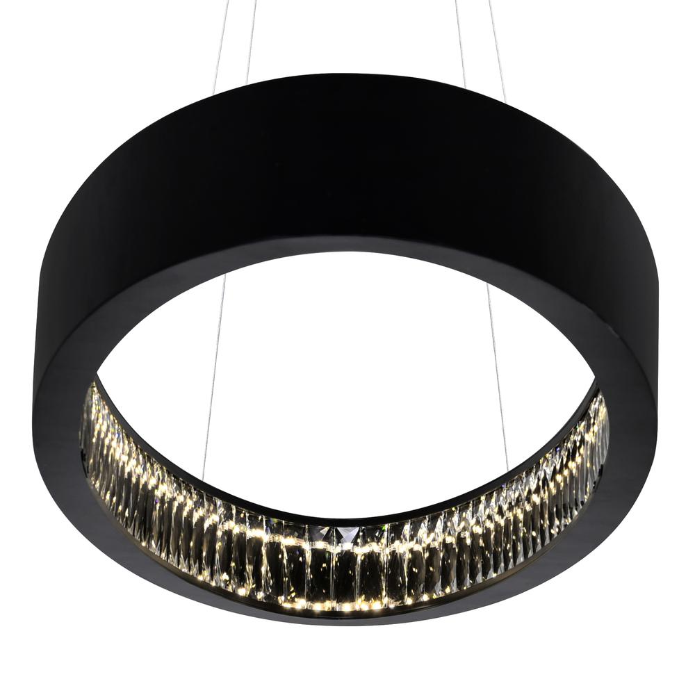 Rosalina LED Chandelier With Matte Black Finish. Picture 6