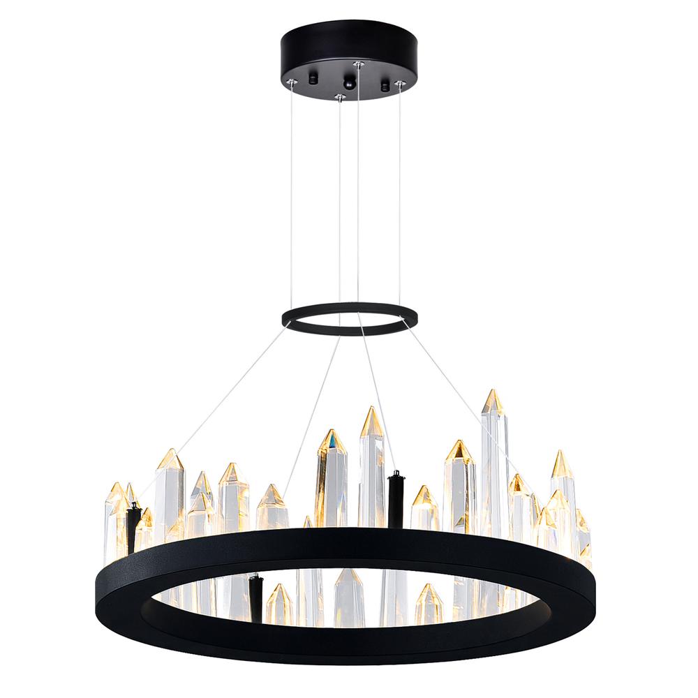 Juliette LED Chandelier With Black Finish. Picture 1