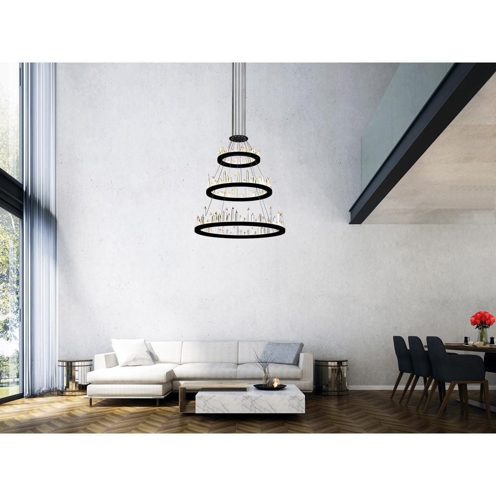 Juliette LED Chandelier With Black Finish. Picture 6