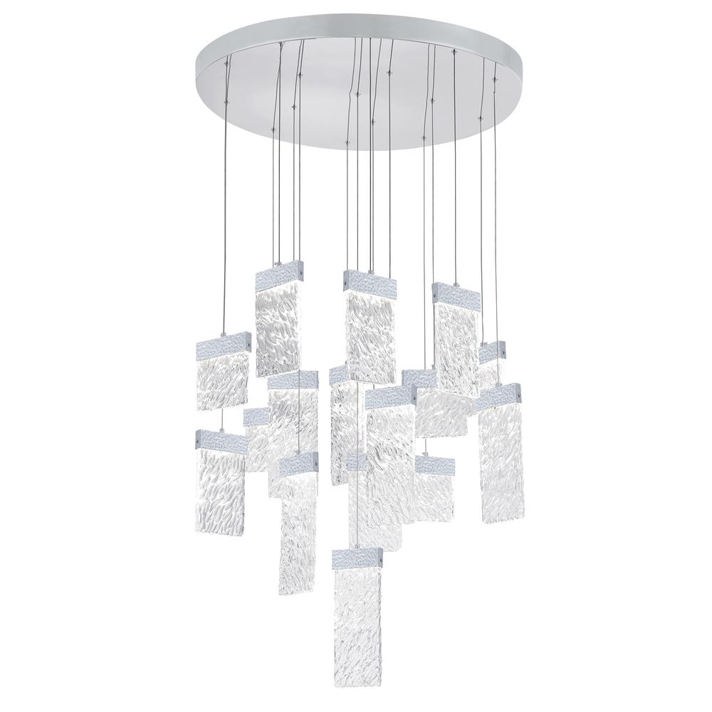 Carolina LED Chandelier With Pewter Finish. Picture 1