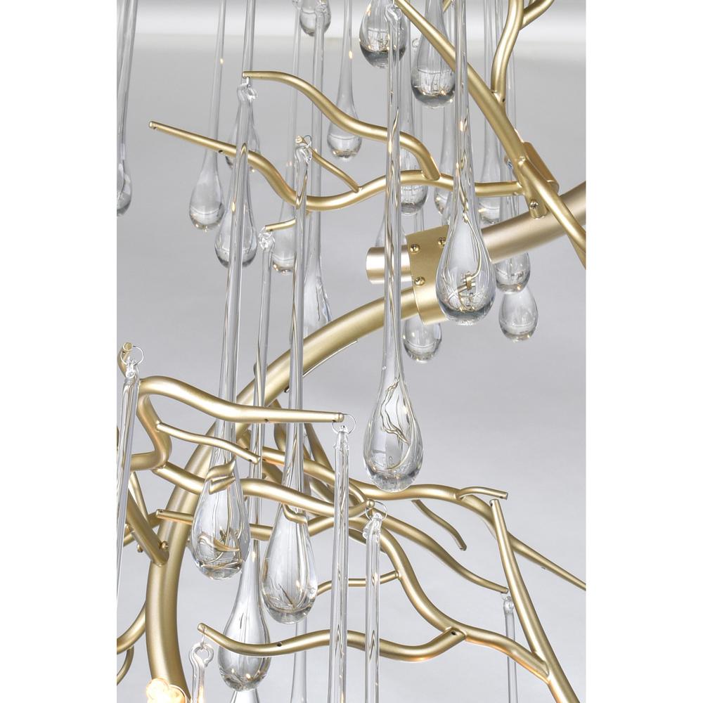 Anita 12 Light Chandelier With Gold Leaf Finish. Picture 2