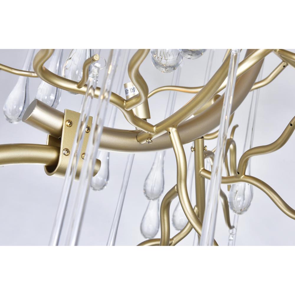 Anita 12 Light Chandelier With Gold Leaf Finish. Picture 3