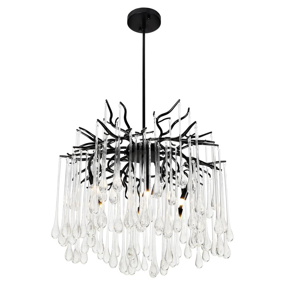 Anita 6 Light Chandelier With Black Finish. Picture 6