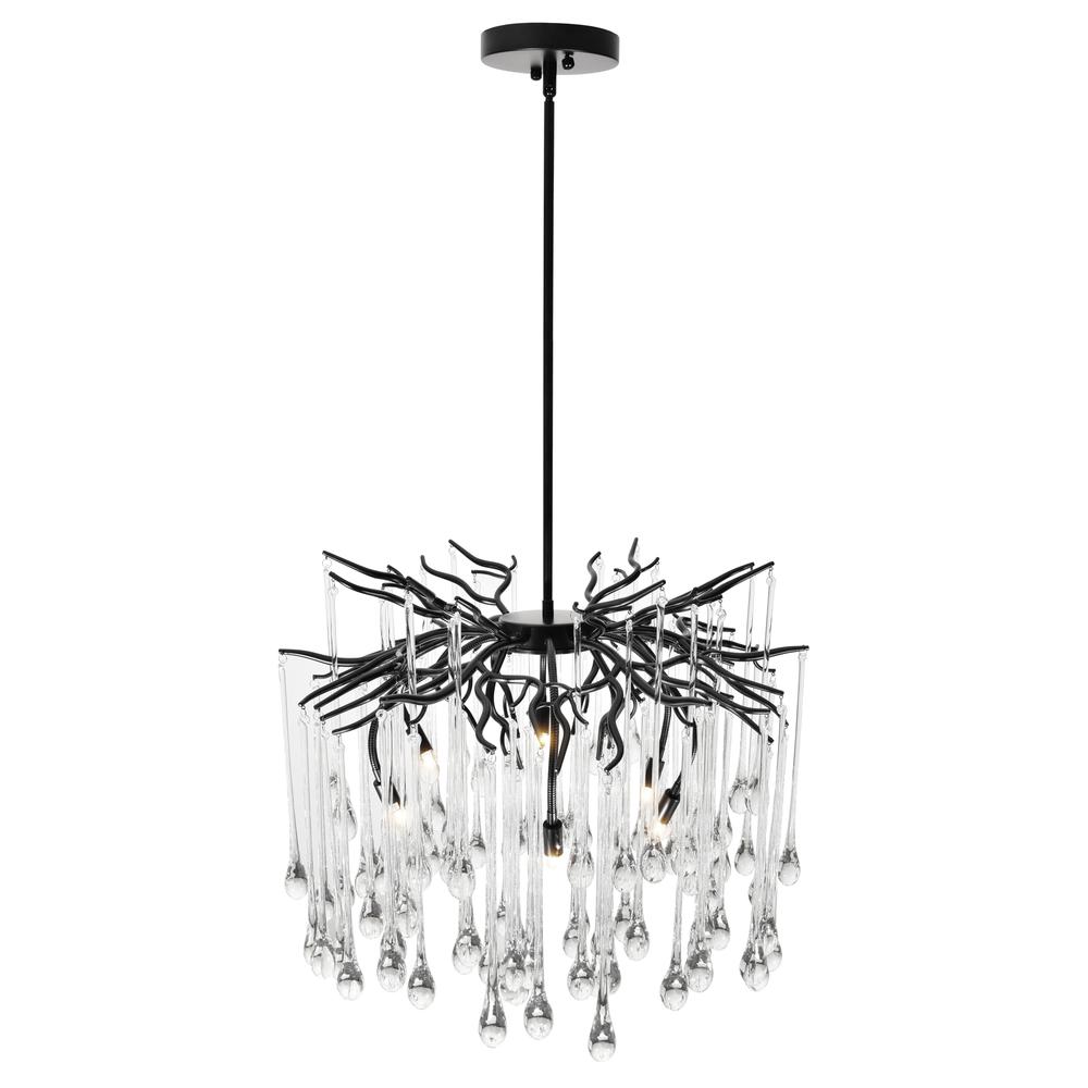 Anita 6 Light Chandelier With Black Finish. Picture 1