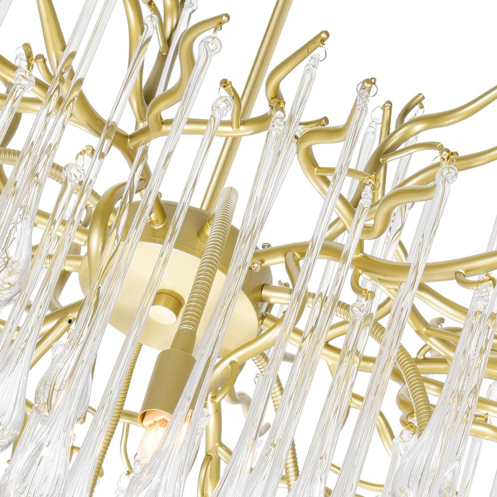 Anita 6 Light Chandelier With Gold Leaf Finish. Picture 4