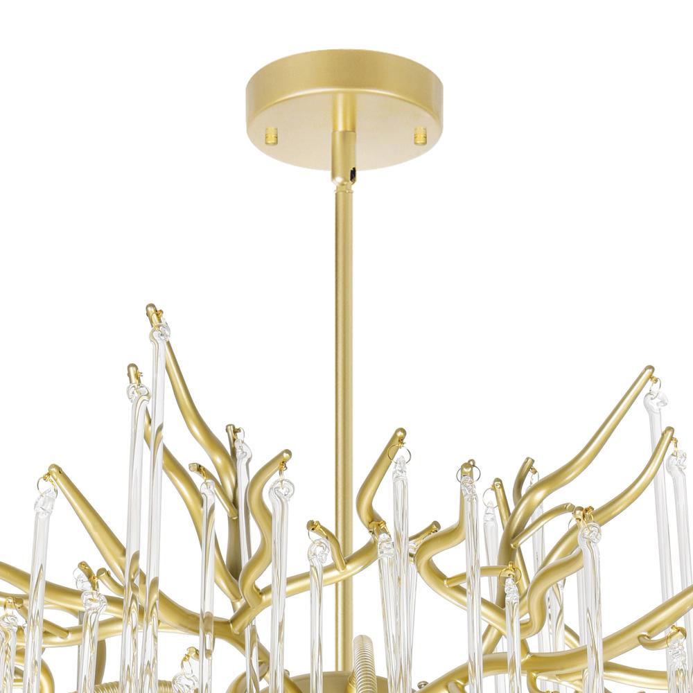 Anita 6 Light Chandelier With Gold Leaf Finish. Picture 5