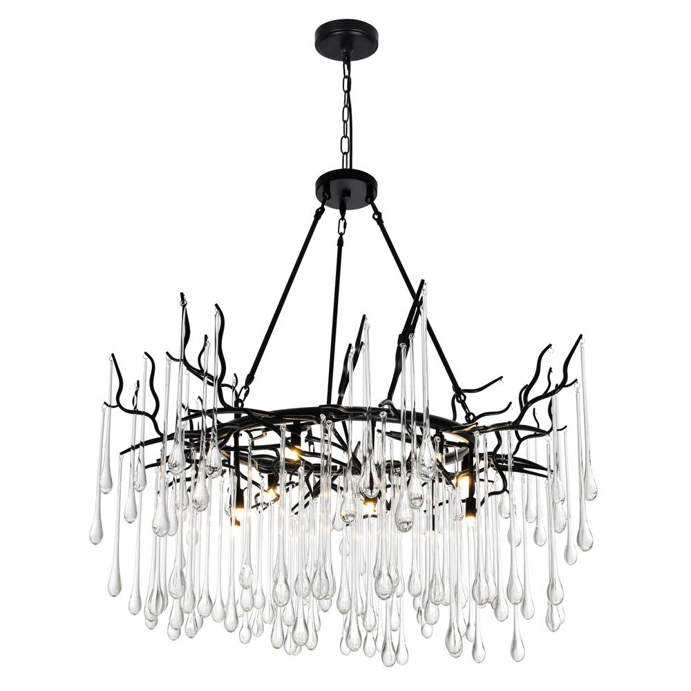 Anita 12 Light Chandelier With Black Finish. Picture 7