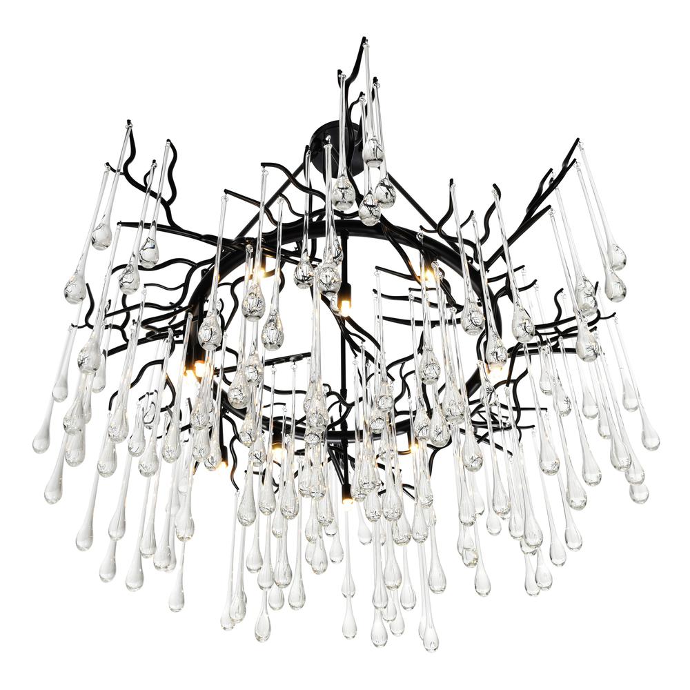 Anita 12 Light Chandelier With Black Finish. Picture 2