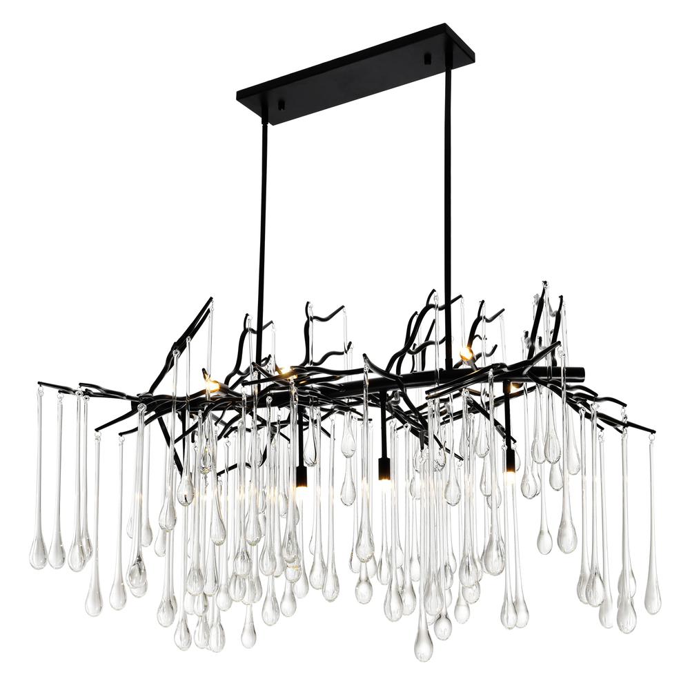 Anita 10 Light Chandelier With Black Finish. Picture 6