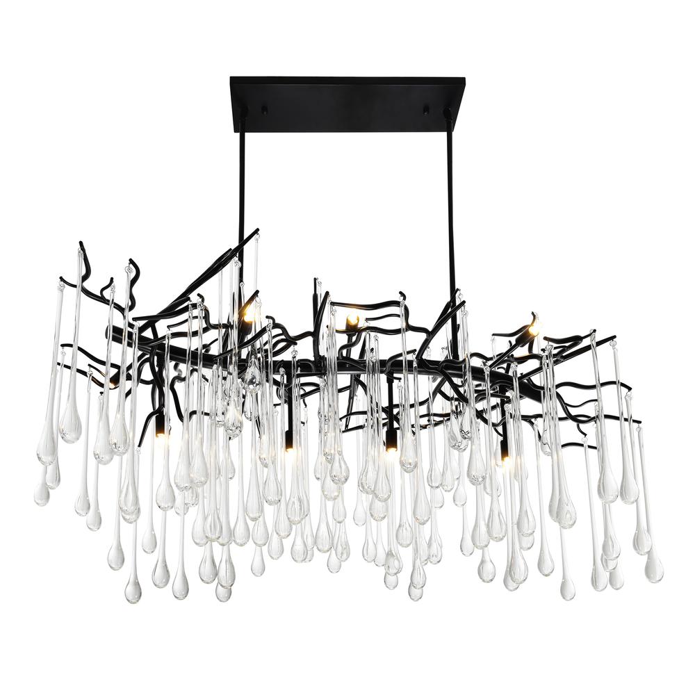 Anita 10 Light Chandelier With Black Finish. Picture 1