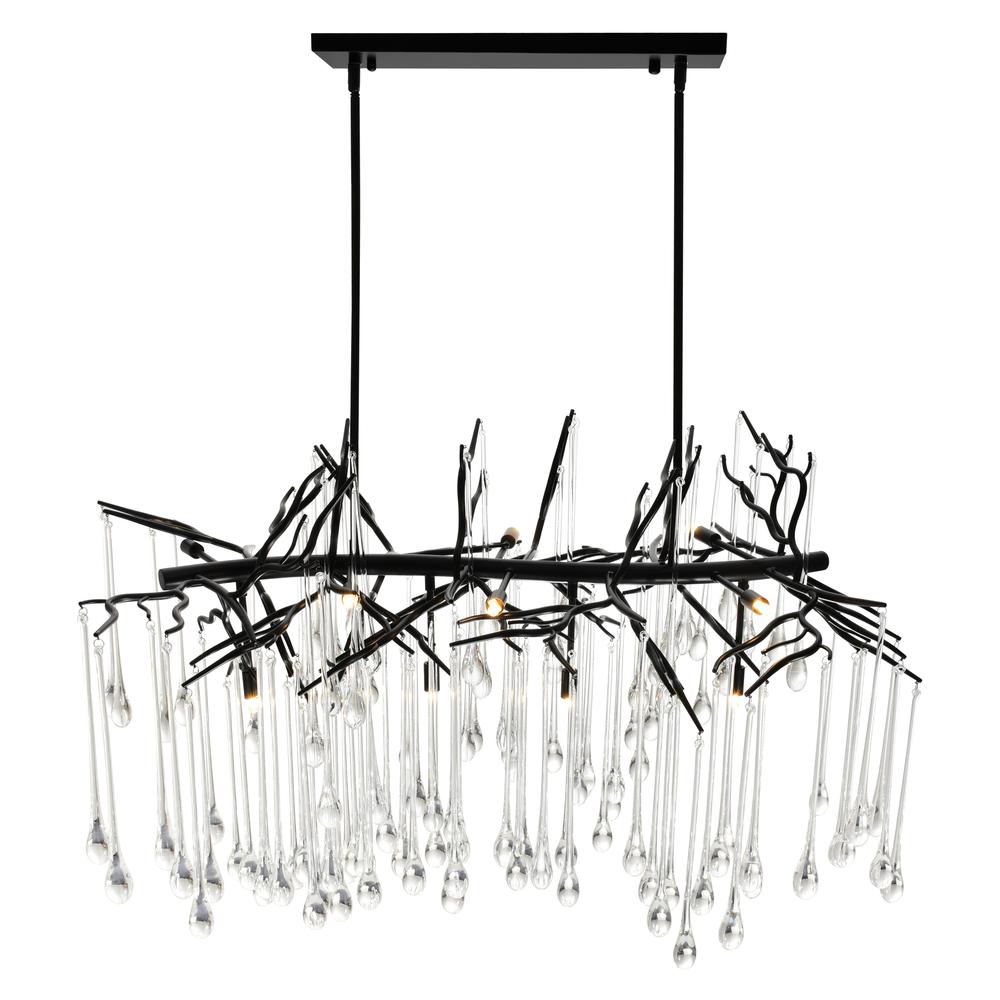 Anita 10 Light Chandelier With Black Finish. Picture 2