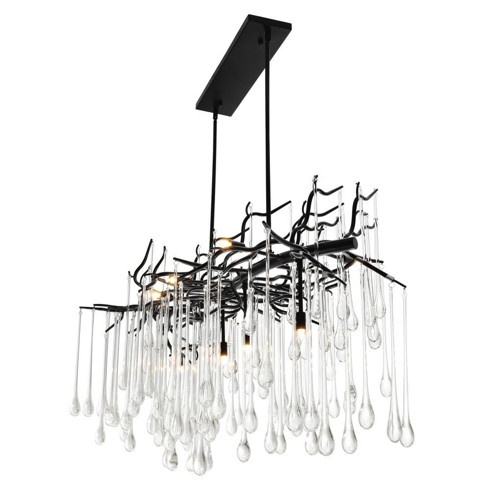 Anita 10 Light Chandelier With Black Finish. Picture 3