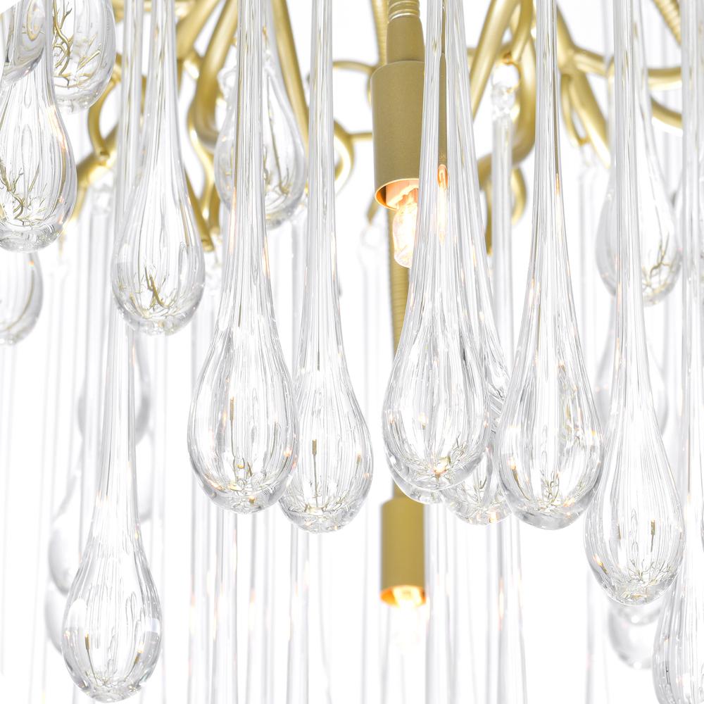 Anita 10 Light Chandelier With Gold Leaf Finish. Picture 2