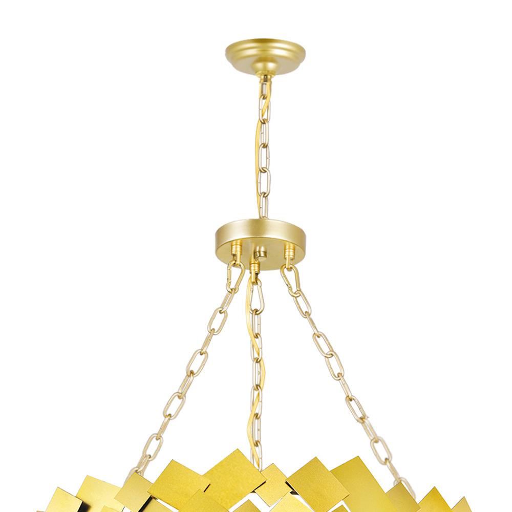 Panache 4 Light Down Chandelier With Medallion Gold Finish. Picture 4