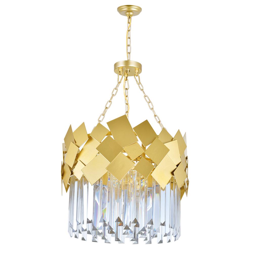 Panache 4 Light Down Chandelier With Medallion Gold Finish. Picture 5