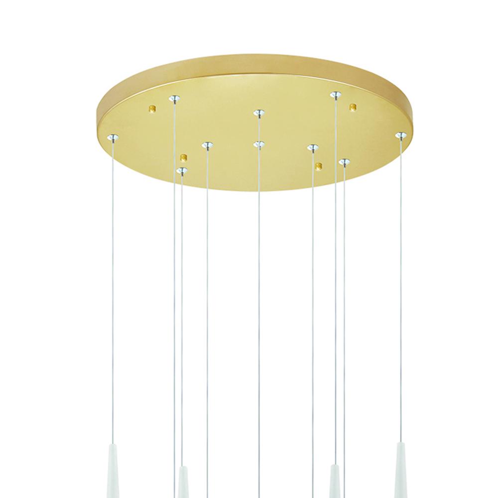 Andes LED Multi Light Pendant With Satin Gold Finish. Picture 5