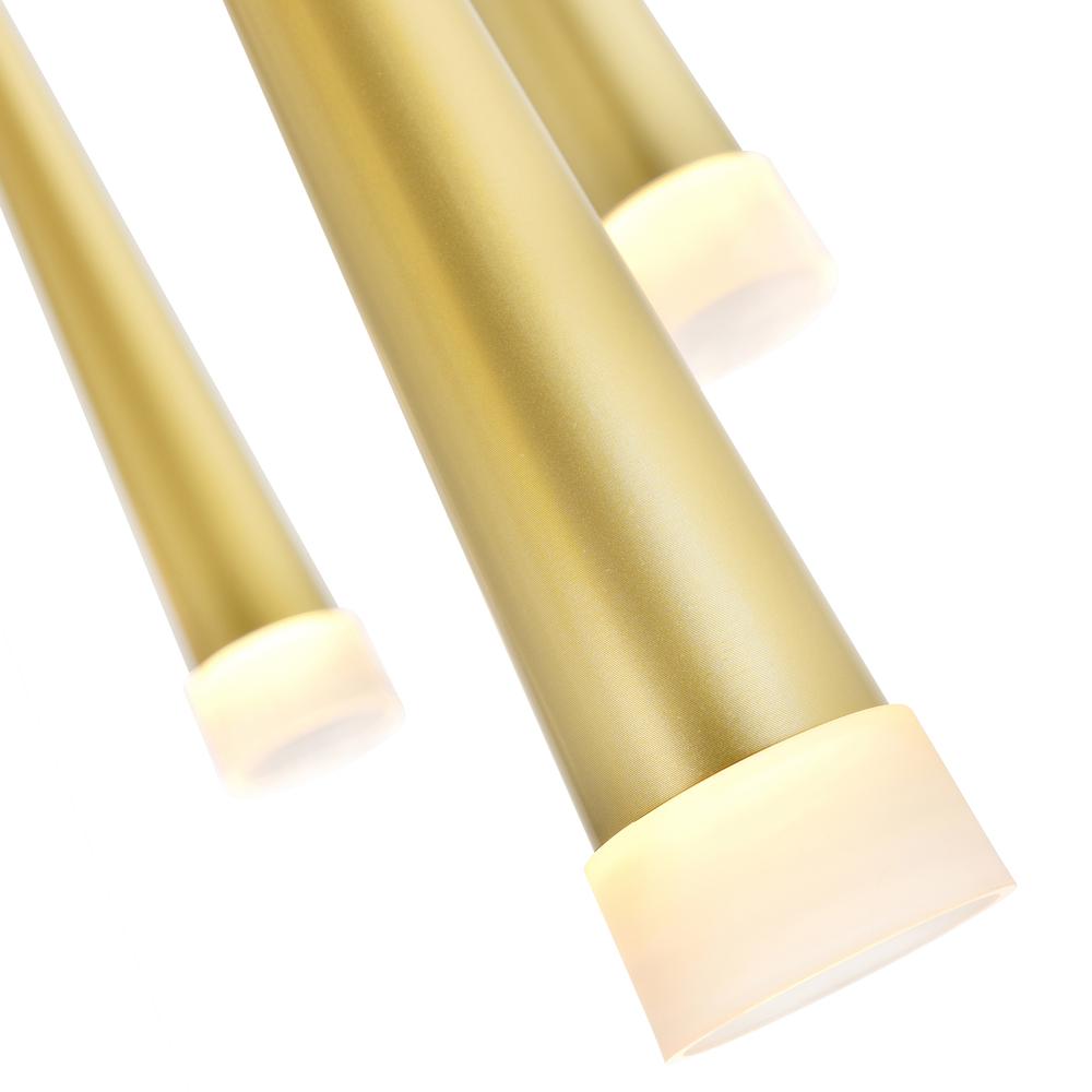 Andes LED Multi Light Pendant With Satin Gold Finish. Picture 3
