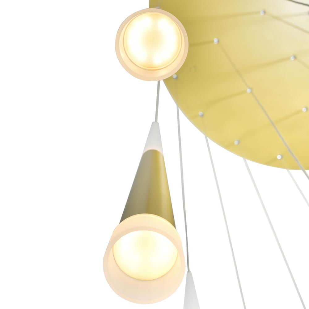 Andes LED Multi Light Pendant With Satin Gold Finish. Picture 5