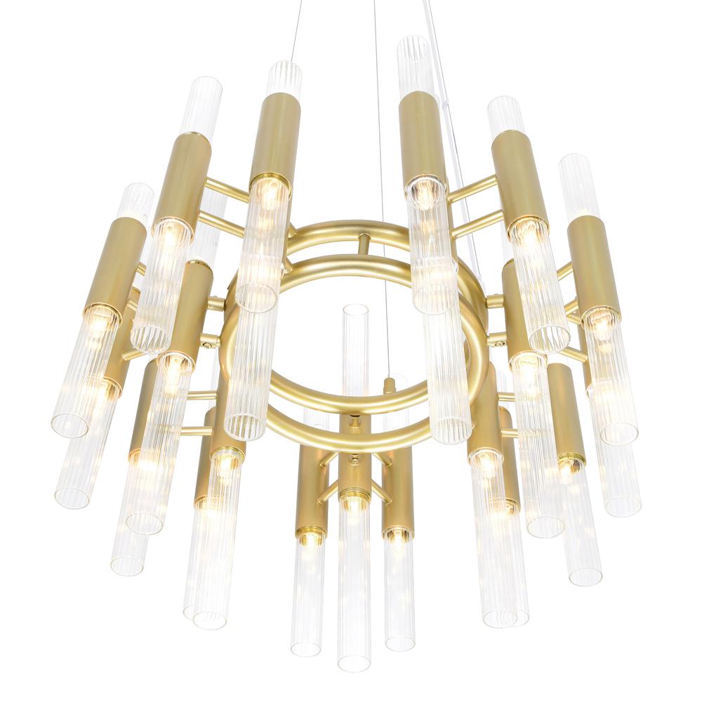 Orgue 42 Light Chandelier With Satin Gold Finish. Picture 2
