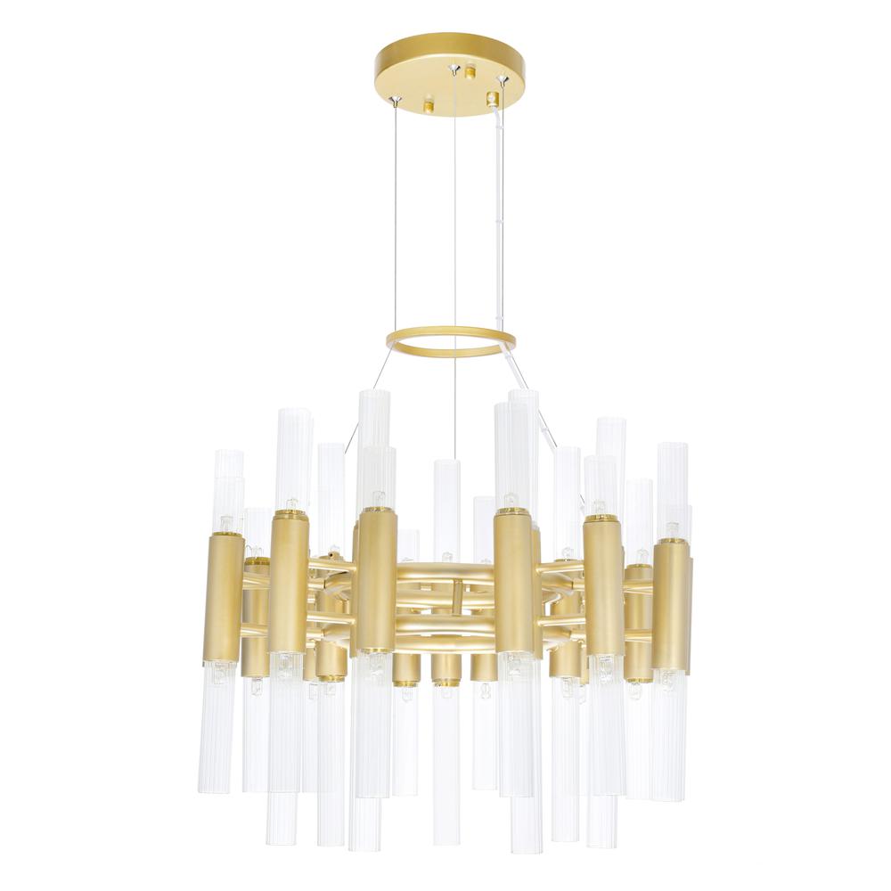 Orgue 42 Light Chandelier With Satin Gold Finish. Picture 5