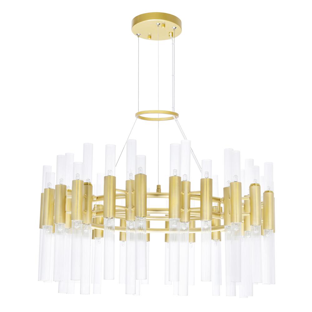 Orgue 72 Light Chandelier With Satin Gold Finish. Picture 5