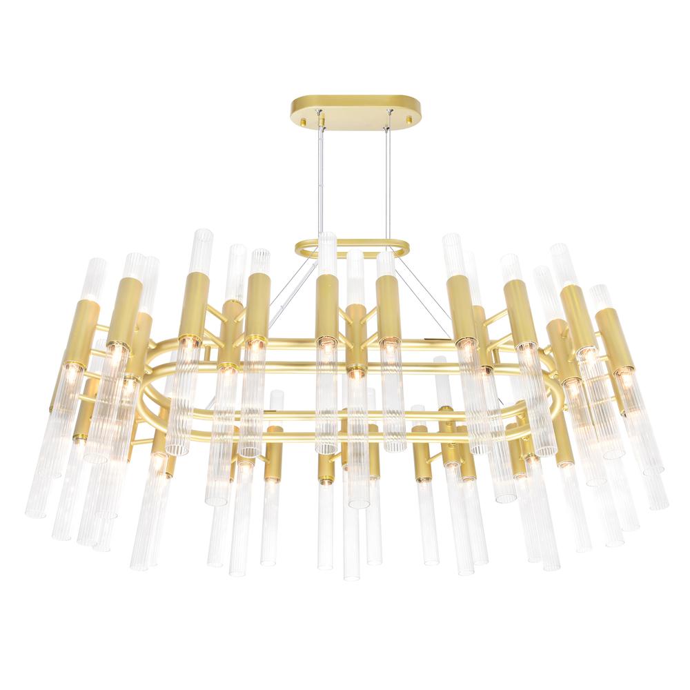 Orgue 72 Light Chandelier With Satin Gold Finish. Picture 2
