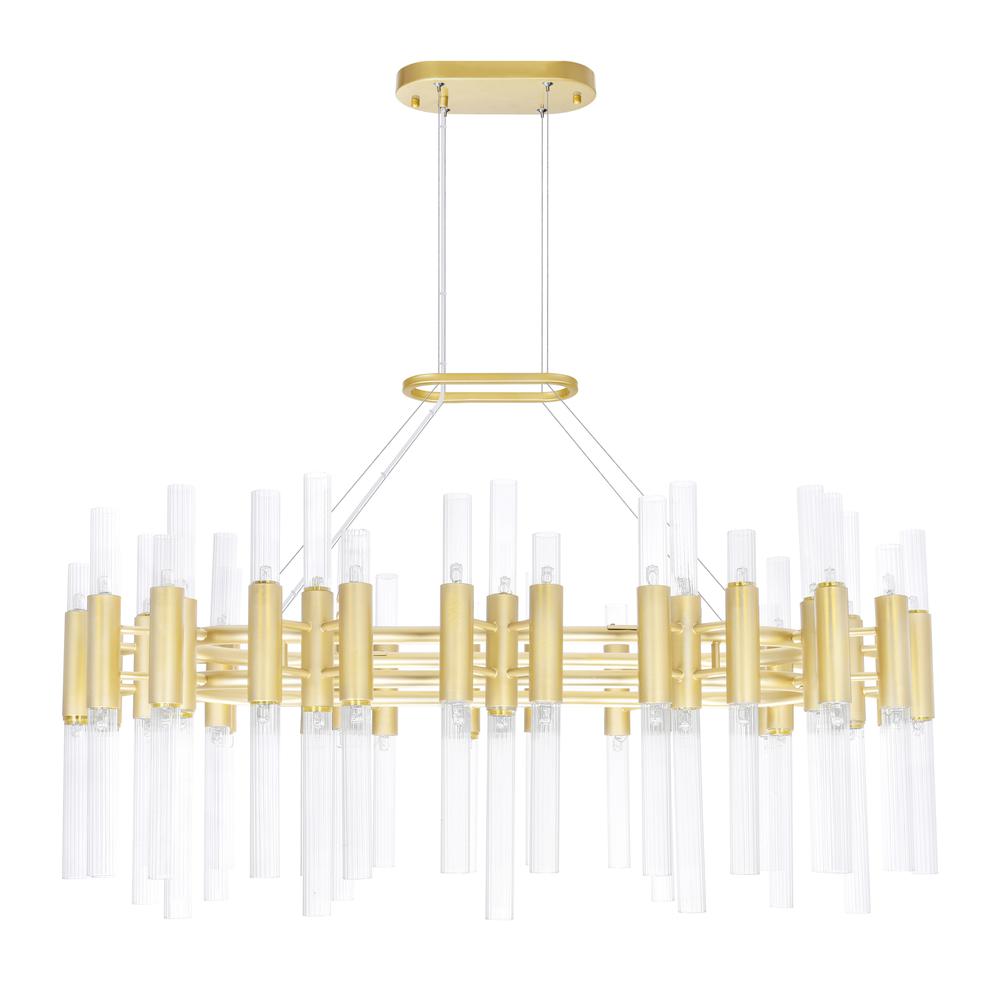 Orgue 72 Light Chandelier With Satin Gold Finish. Picture 6