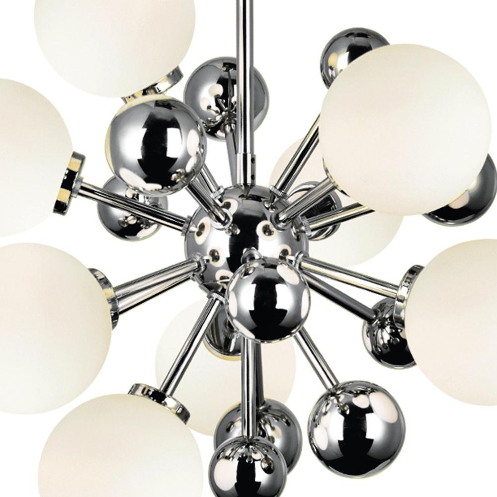 Element 8 Light Chandelier With Polished Nickel Finish. Picture 2
