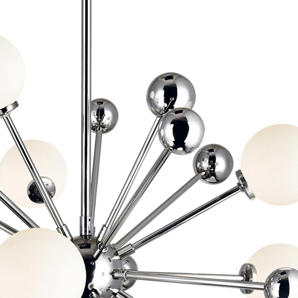 Element 8 Light Chandelier With Polished Nickel Finish. Picture 4