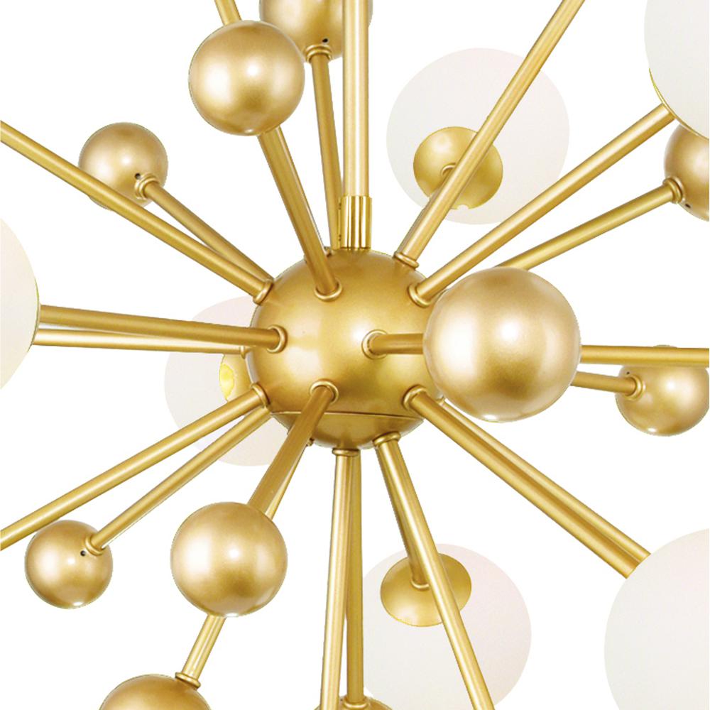 Element 11 Light Chandelier With Sun Gold Finish. Picture 2