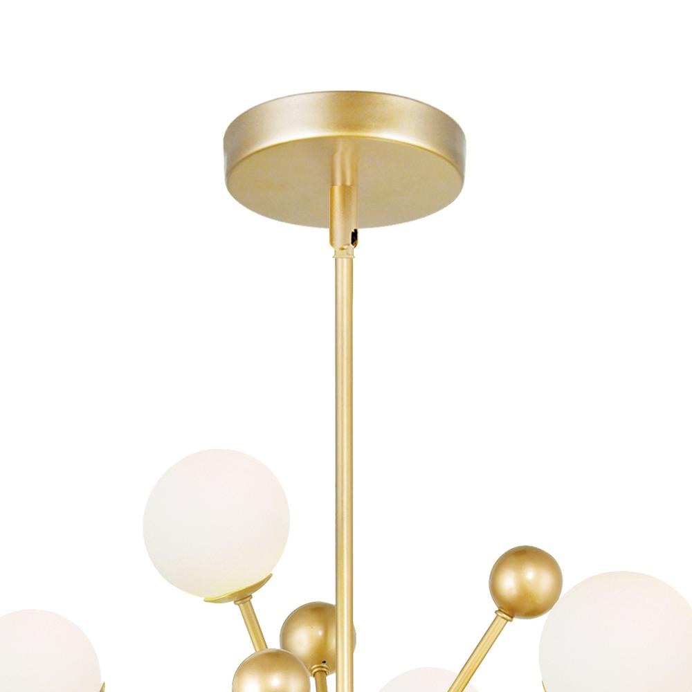 Element 11 Light Chandelier With Sun Gold Finish. Picture 5