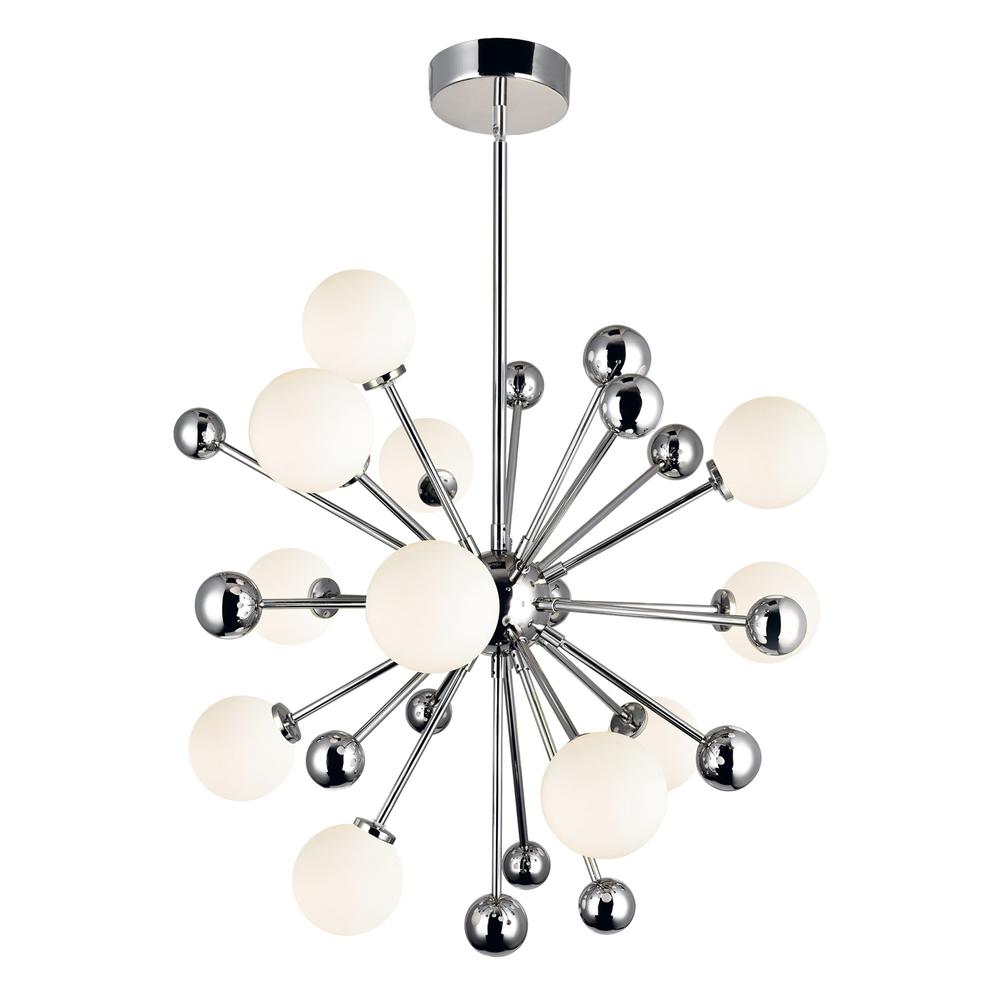 Element 11 Light Chandelier With Polished Nickel Finish. Picture 1