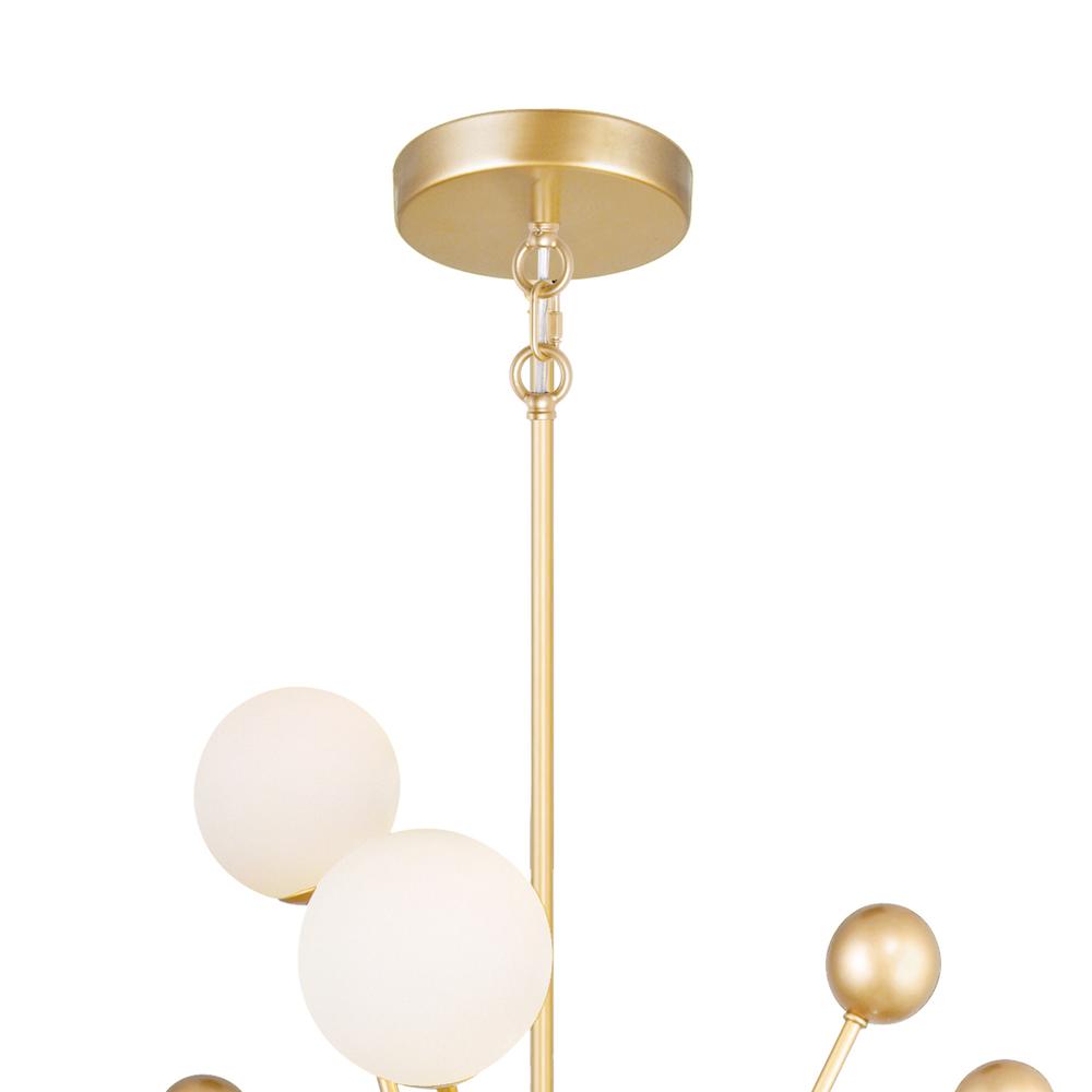 Element 17 Light Chandelier With Sun Gold Finish. Picture 5