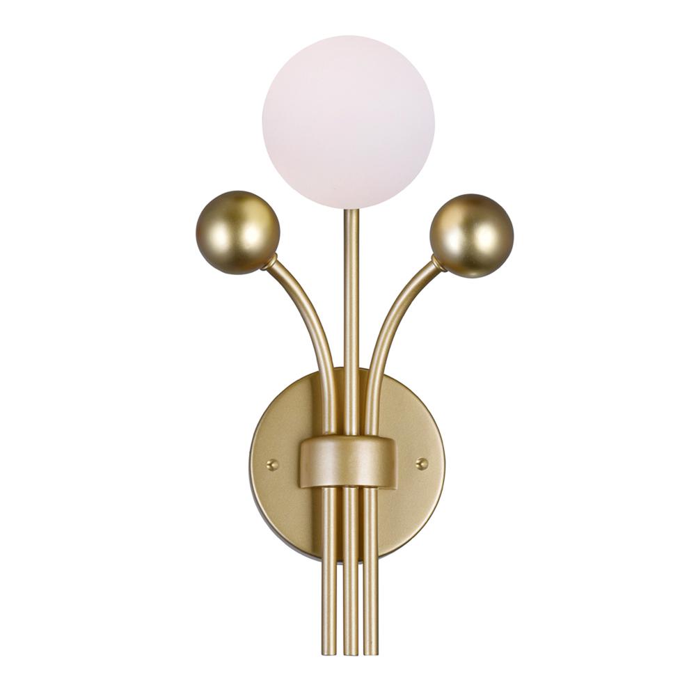 Element 1 Light Wall Light With Sun Gold Finish. Picture 2
