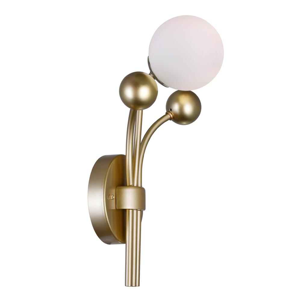 Element 1 Light Wall Light With Sun Gold Finish. Picture 3