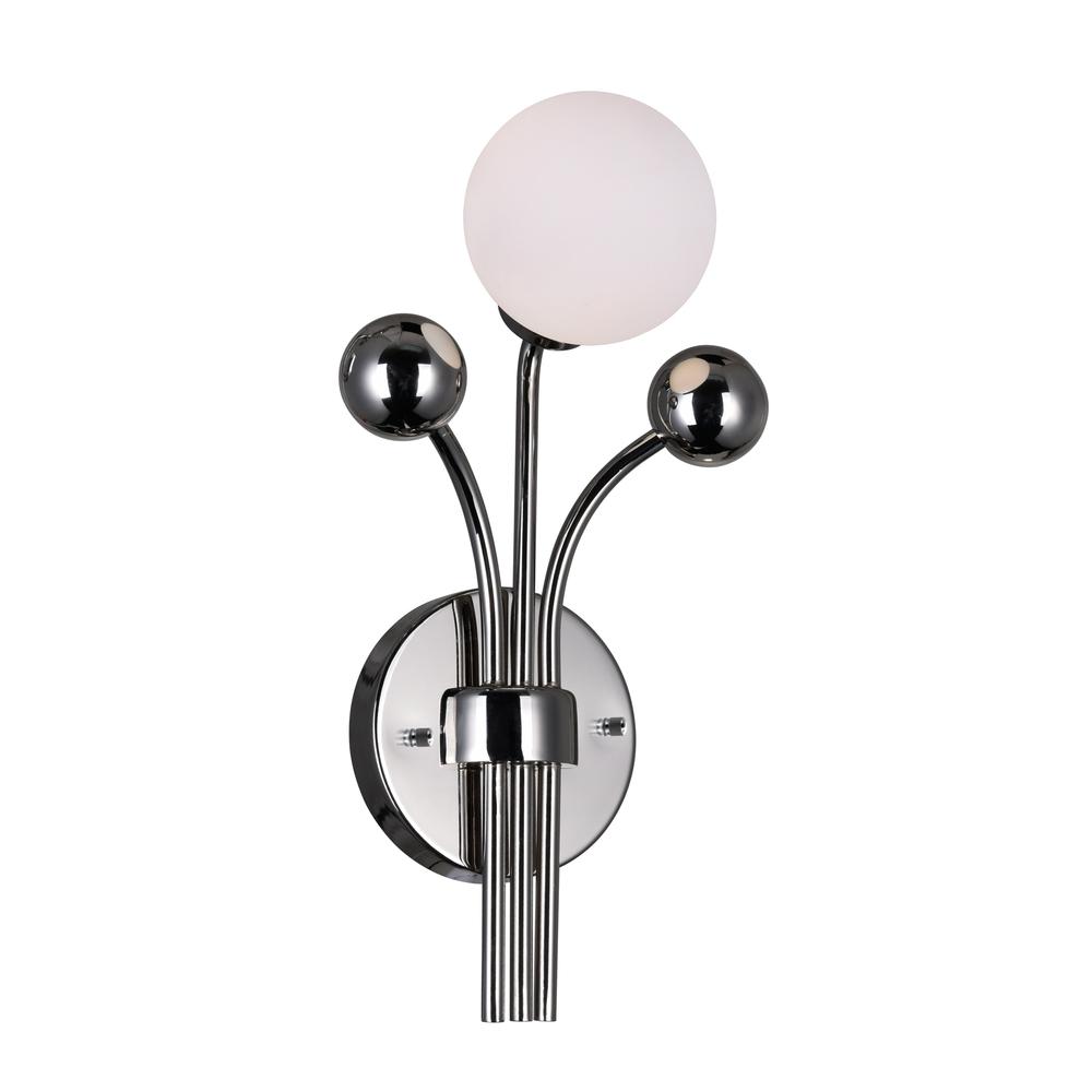 Element 1 Light Wall Light With Polished Nickel Finish. Picture 2