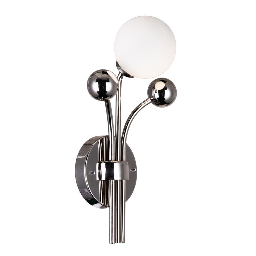 Element 1 Light Wall Light With Polished Nickel Finish. Picture 3