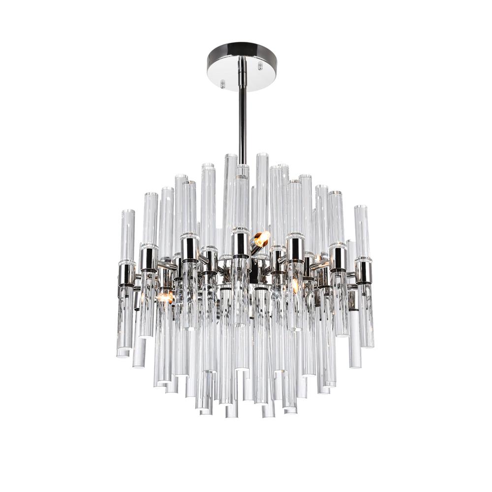 Miroir 8 Light Chandelier With Polished Nickel Finish. Picture 1