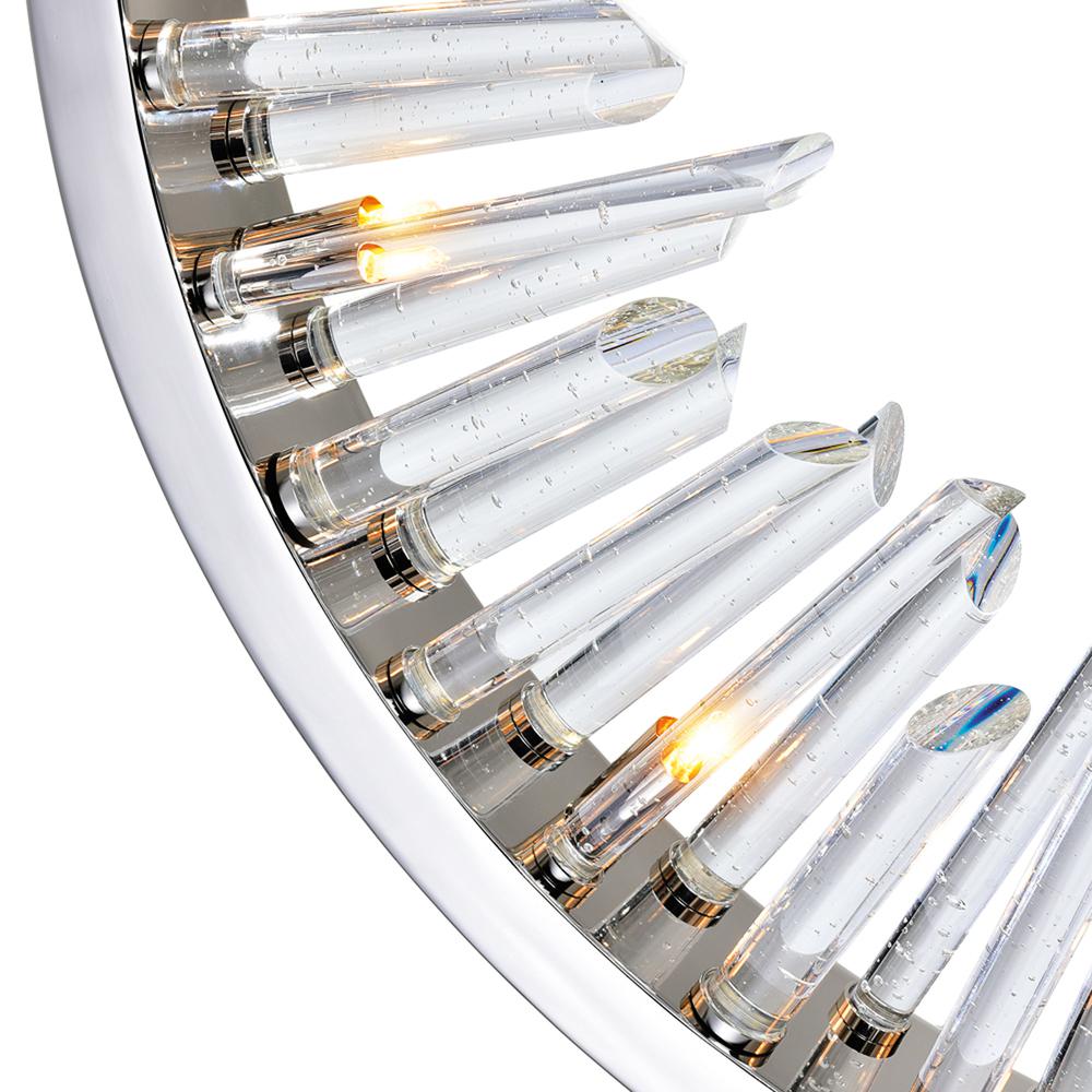 Spiked 6 Light Chandelier With Polished Nickel Finish. Picture 3