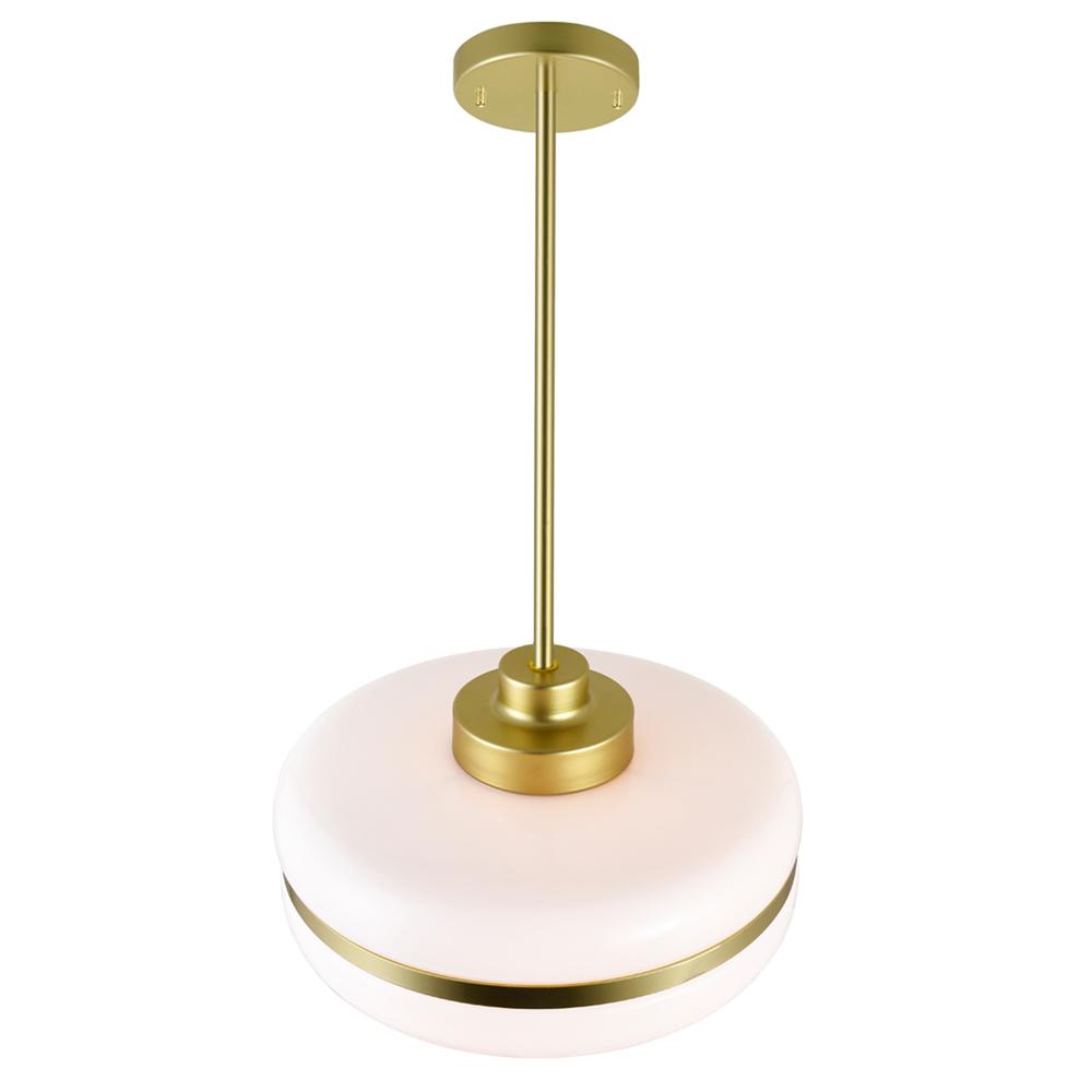 Elementary 1 Light Down Pendant With Pearl Gold Finish. Picture 2