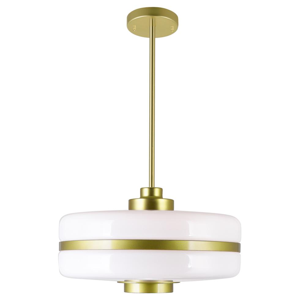 Elementary 1 Light Down Pendant With Pearl Gold Finish. Picture 2