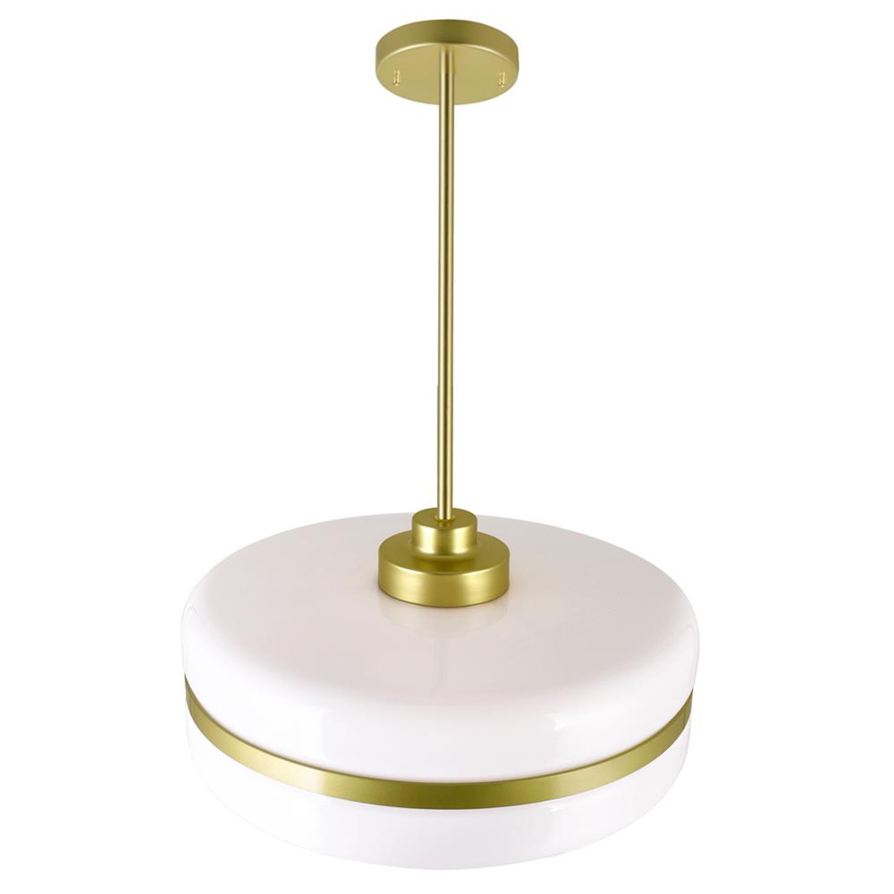 Elementary 1 Light Down Pendant With Pearl Gold Finish. Picture 3