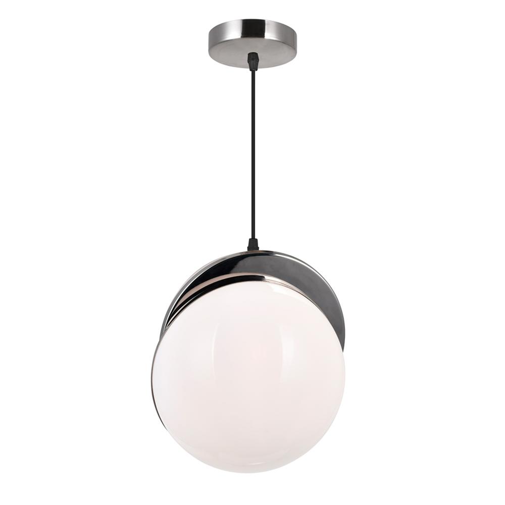 Gemini 1 Light Pendant With Polished Nickel Finish. Picture 2