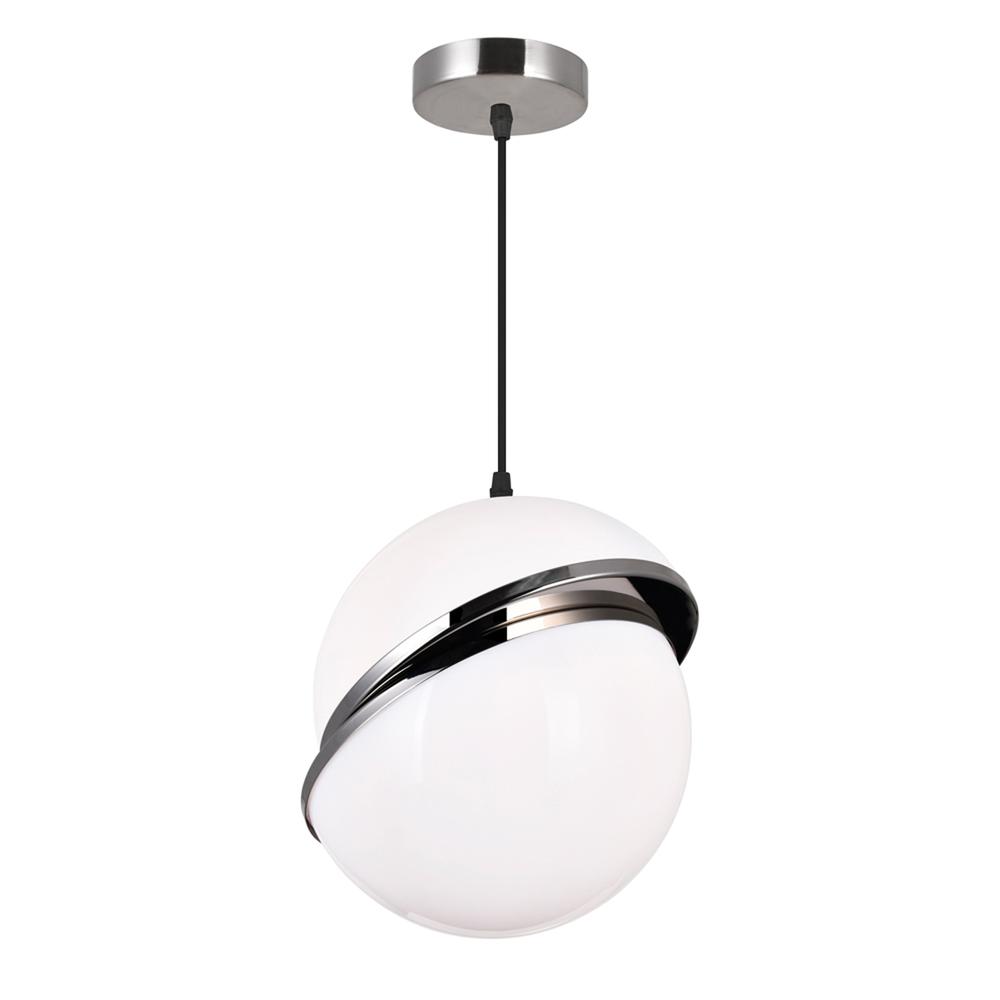 Gemini 1 Light Pendant With Polished Nickel Finish. Picture 3