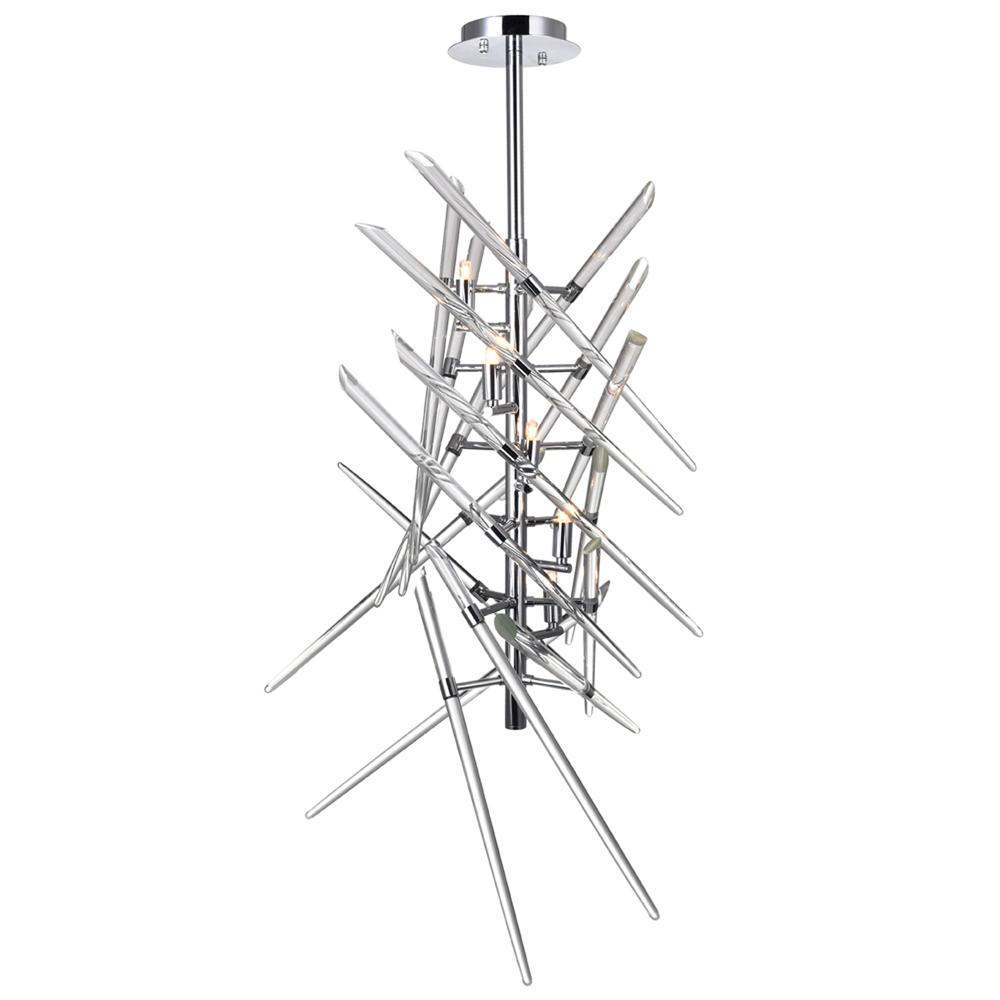Icicle 5 Light Mini Chandelier With Chrome Finish. Picture 2